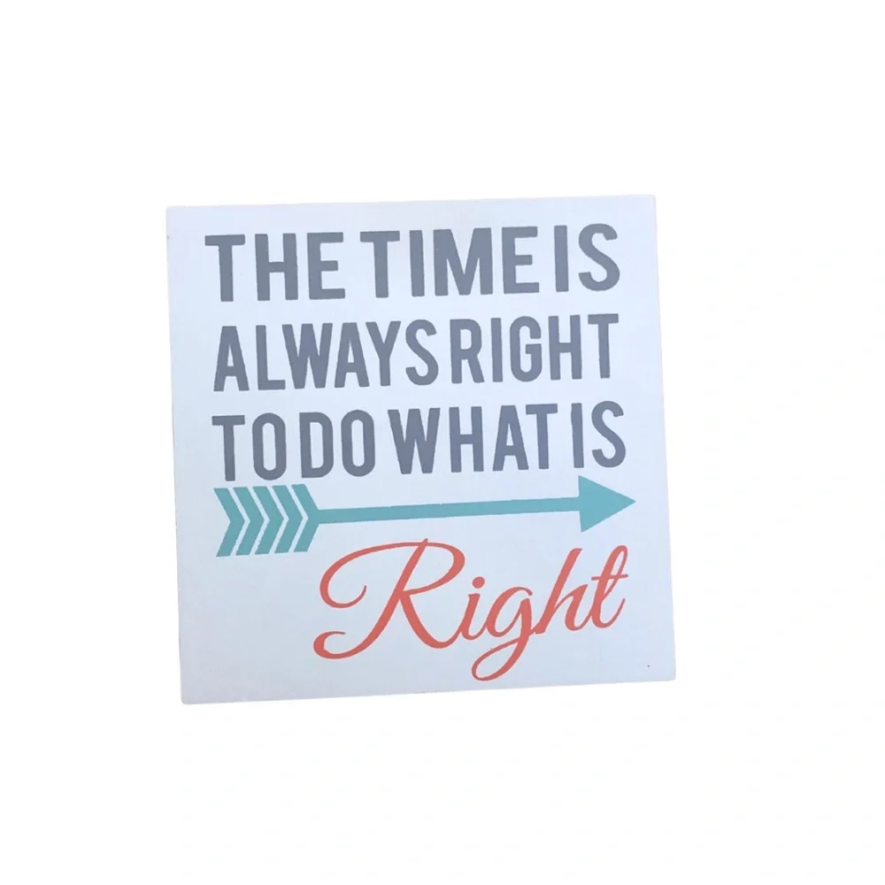 2/$30 Do What Is Right Square Wood Sign White Wall Decor Farmhouse Phrase Saying